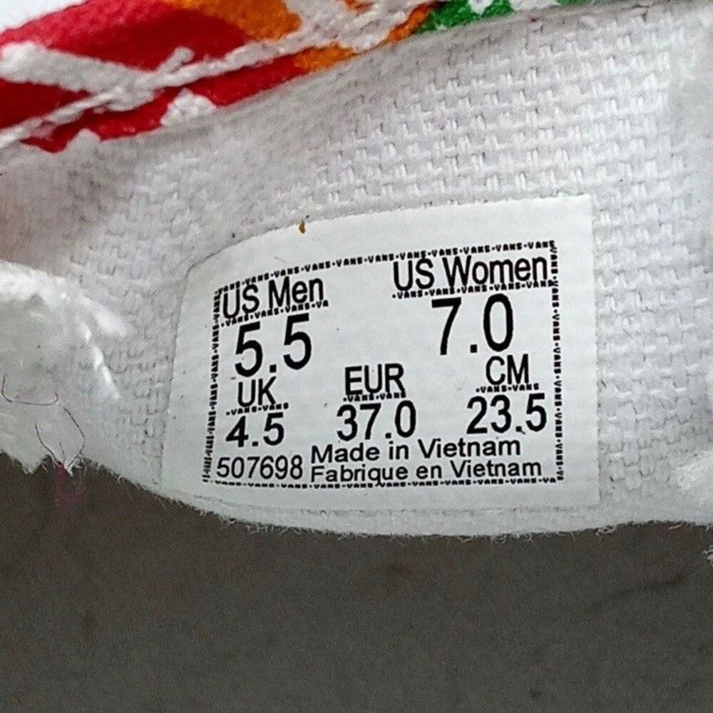 Vans Slip On Sneakers Women's 7 / Men's 5.5 LGBTQ+ Pride Rainbow Checkerboard - Picture 8 of 8